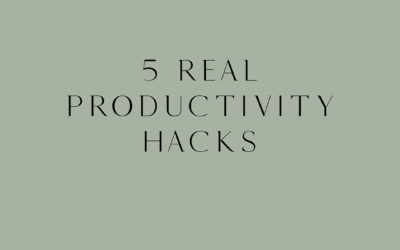 5 REAL Productivity hacks